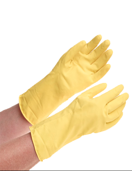 Mediumweight Household Gloves Large Yellow 1 Pair